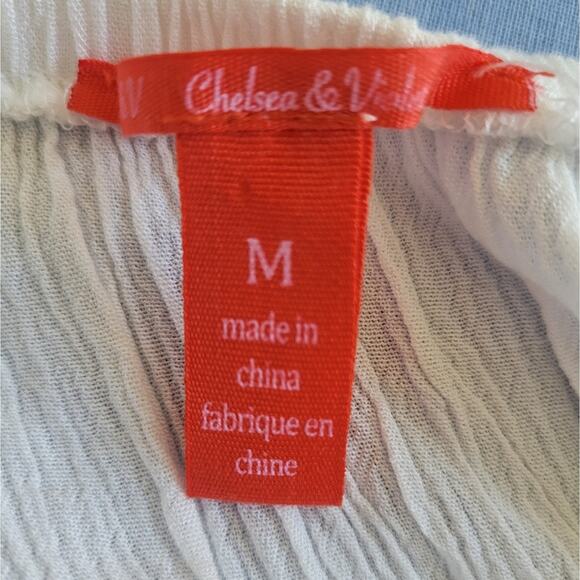 Chelsea & Violet Embroidered Crepe Mini Dress Size Medium White - Picture 4 of 5